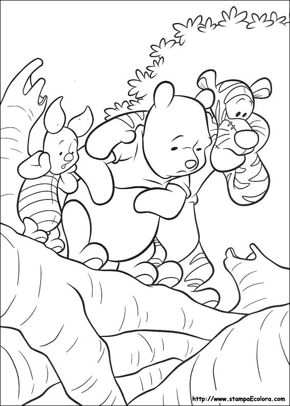 Disegni Winnie the Pooh e gli efelanti